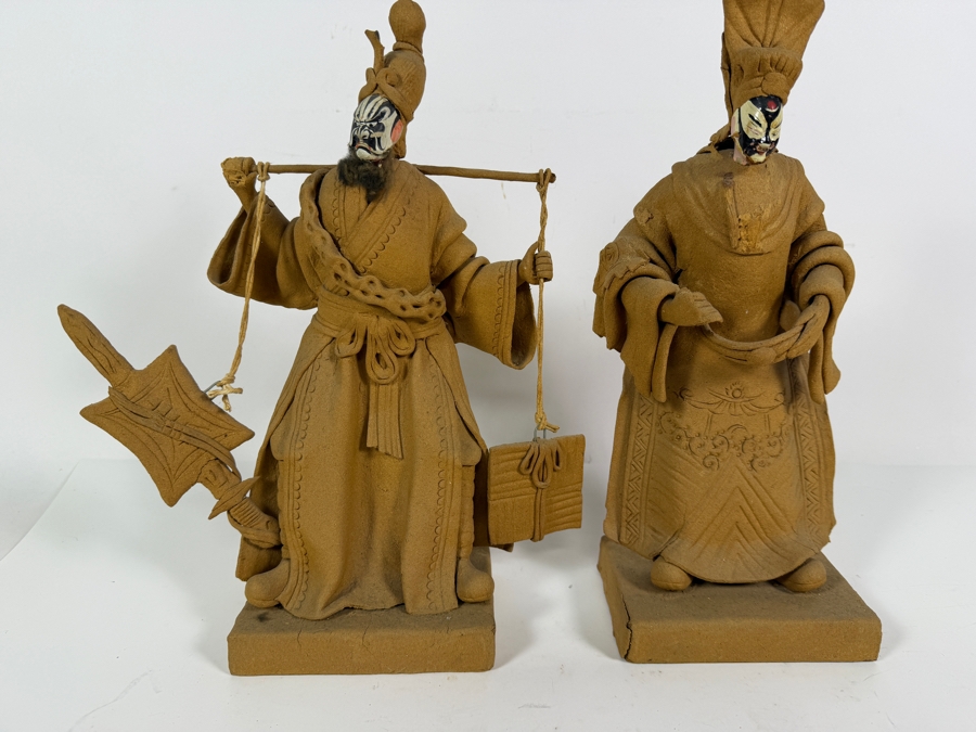 Just Added - Pair of Tay Guan Heng Traditional Joss Stick and Wood-Clay Figurines - Family-Owned Traditional Artisan Workshop Founded in Singapore 12.5'H [Photo 6]