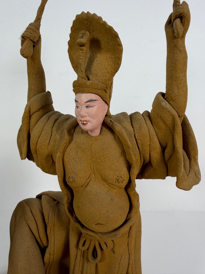 Just Added - Pair of Tay Guan Heng Traditional Joss Stick and Wood-Clay Figurines - Family-Owned Traditional Artisan Workshop Founded in Singapore 14'-16'H [Photo 6]