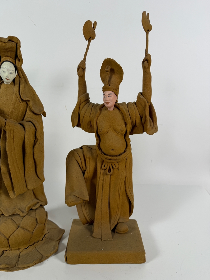 Just Added - Pair of Tay Guan Heng Traditional Joss Stick and Wood-Clay Figurines - Family-Owned Traditional Artisan Workshop Founded in Singapore 14'-16'H [Photo 5]