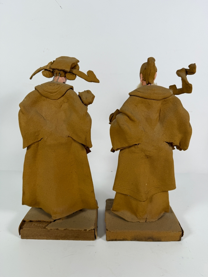 Just Added - Pair of Tay Guan Heng Traditional Joss Stick and Wood-Clay Figurines - Family-Owned Traditional Artisan Workshop Founded in Singapore 12.5'H [Photo 9]