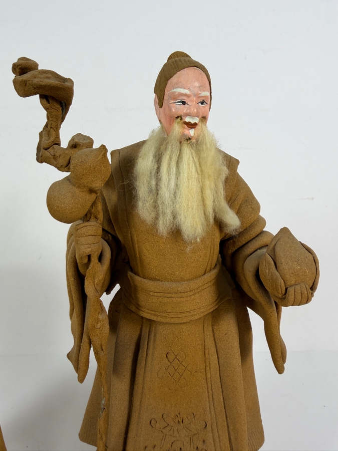 Just Added - Pair of Tay Guan Heng Traditional Joss Stick and Wood-Clay Figurines - Family-Owned Traditional Artisan Workshop Founded in Singapore 12.5'H [Photo 7]