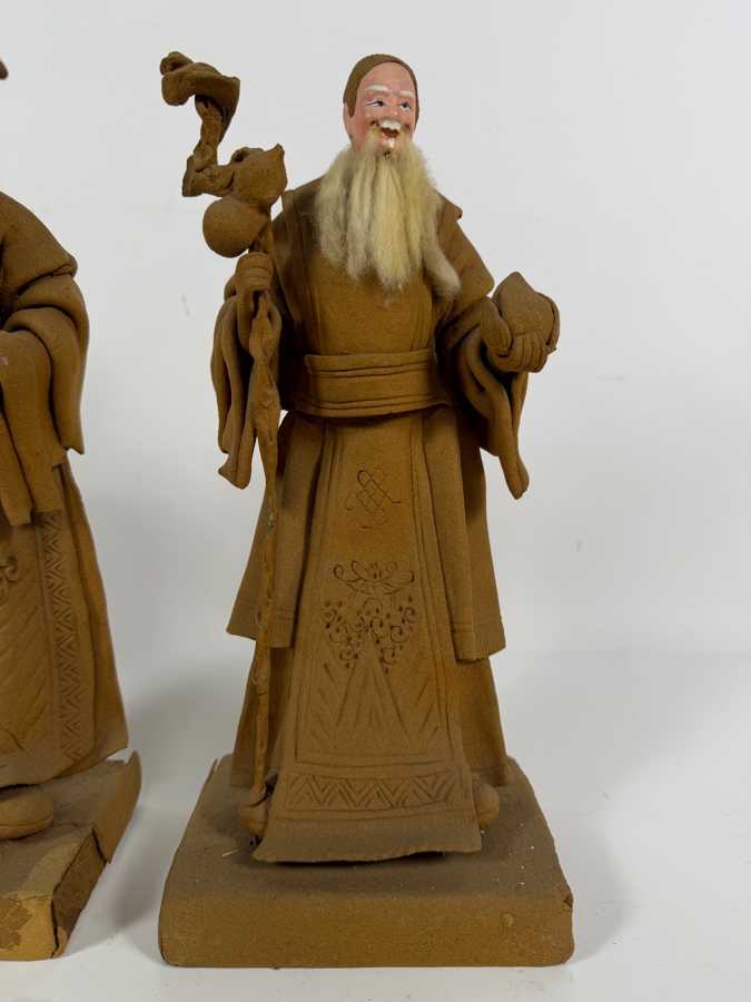 Just Added - Pair of Tay Guan Heng Traditional Joss Stick and Wood-Clay Figurines - Family-Owned Traditional Artisan Workshop Founded in Singapore 12.5'H [Photo 6]