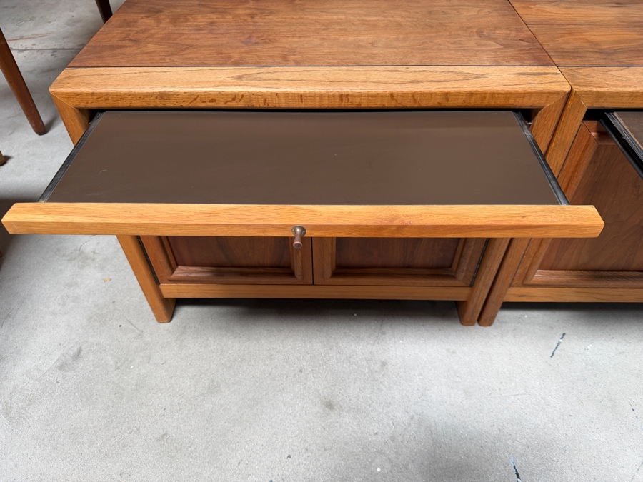 Just Added - Glenn of California Mid-Century Dresser 78 X 20D X 30H with Two Matching Nightstands 28W X 17D X 22H [Photo 5]