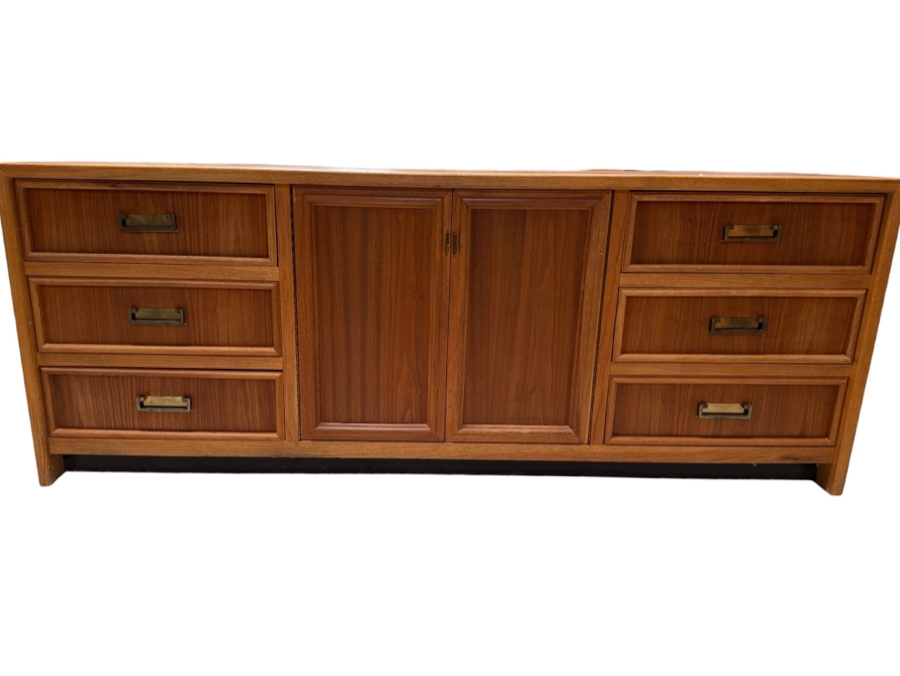 Just Added - Glenn of California Mid-Century Dresser 78 X 20D X 30H with Two Matching Nightstands 28W X 17D X 22H [Photo 2]