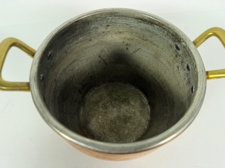 Just Added - Handcrafted Ruffoni Historia Decor Hammered Copper Stockpot Made in Italy 11W X 8H [Photo 5]