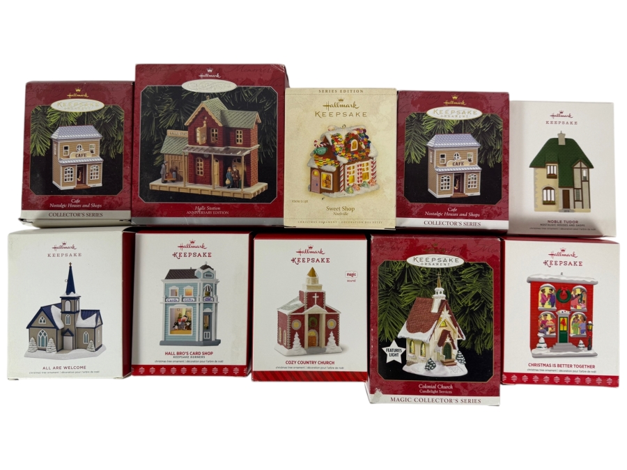 (10) New Hallmark Keepsake Christmas Ornaments