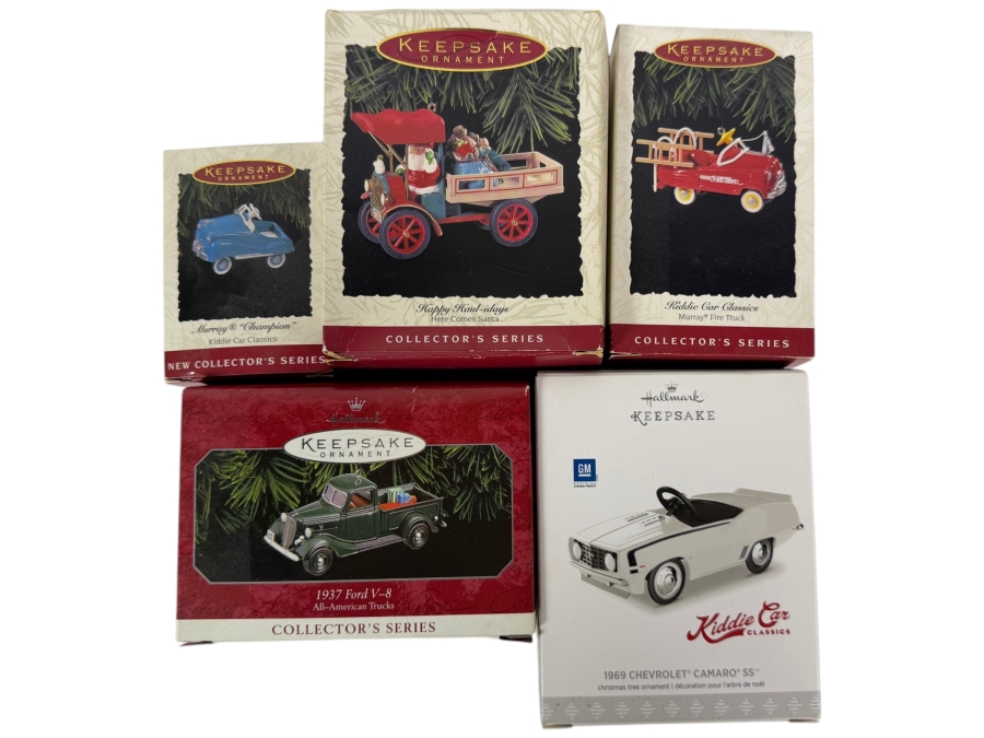 (5) New Hallmark Keepsake Christmas Ornaments