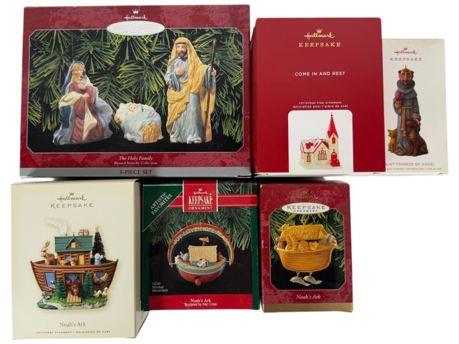 (6) New Hallmark Keepsake Christmas Ornaments