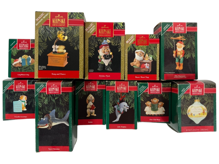 (11) New Hallmark Keepsake Christmas Ornaments