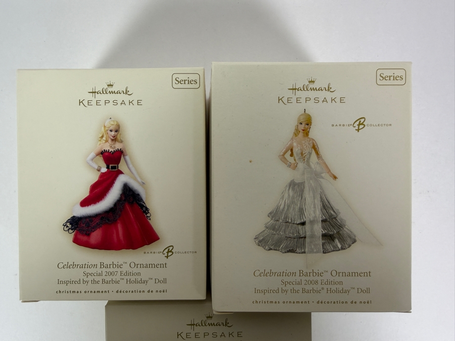 (3) New Hallmark Keepsake Barbie Christmas Ornaments [Photo 3]
