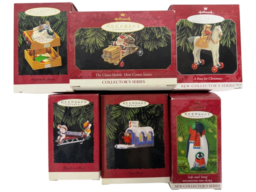 (6) New Hallmark Keepsake Christmas Ornaments