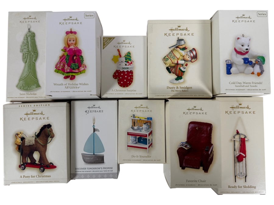 (10) New Hallmark Keepsake Christmas Ornaments