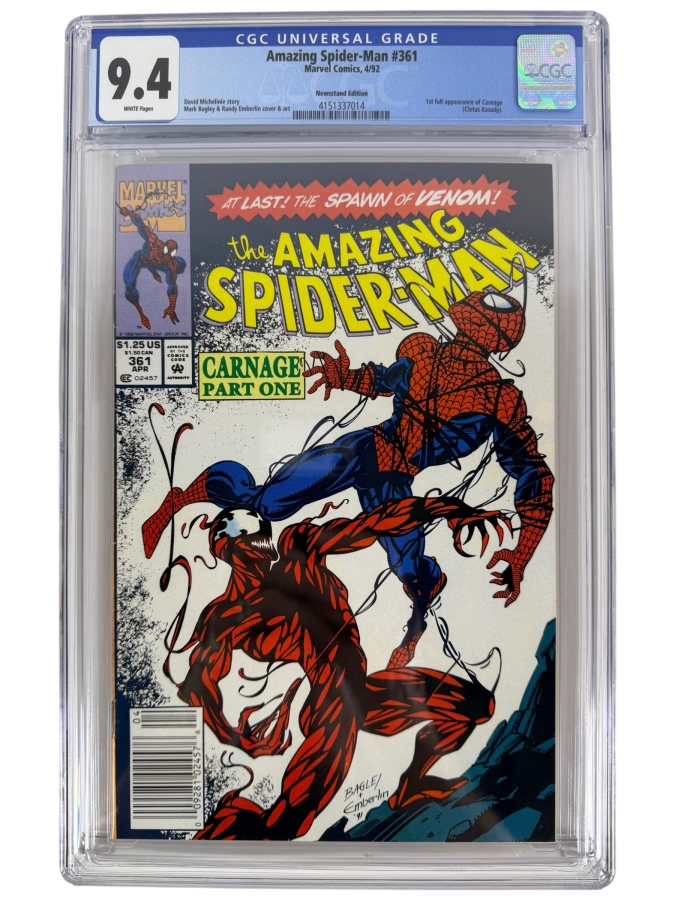 The Amazing Spider-Man #361 Comic Book CGC Grade 9.4 Estimate $100