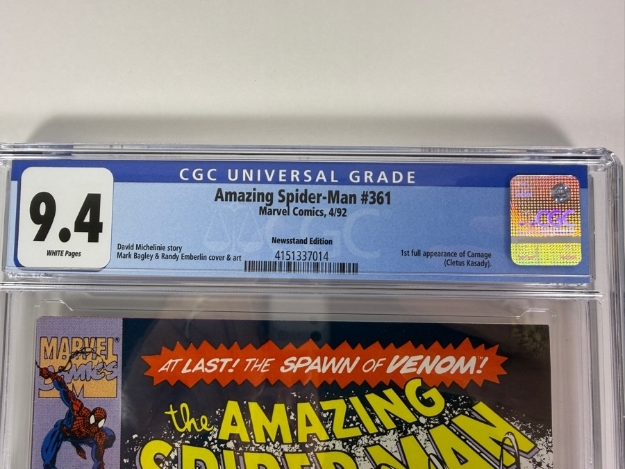 The Amazing Spider-Man #361 Comic Book CGC Grade 9.4 Estimate $100 [Photo 3]