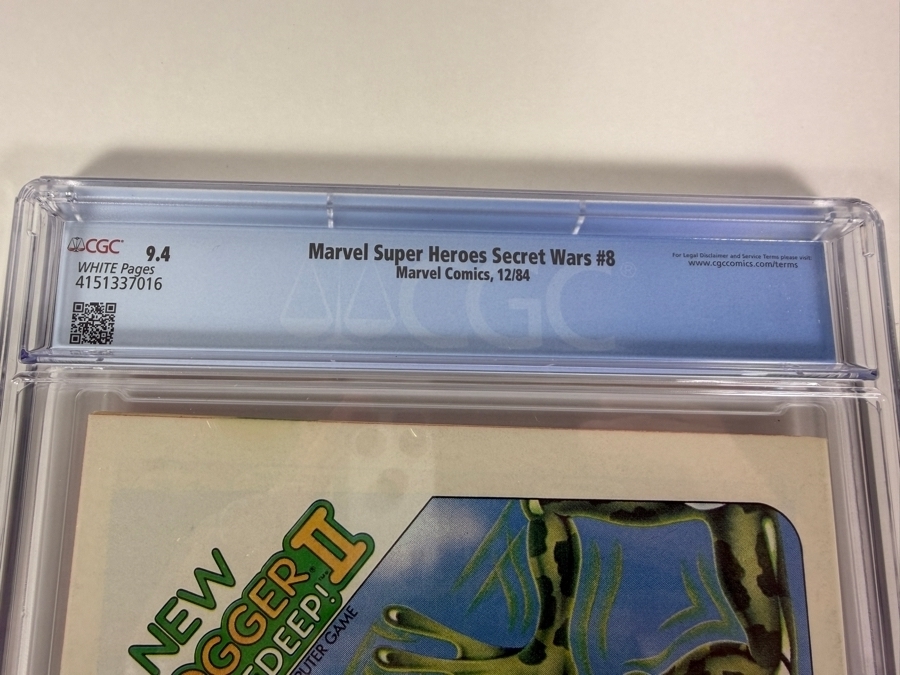 Marvel Super Heroes Secret Wars #8 Comic Book CGC Grade 9.4 Estimate $300 [Photo 4]