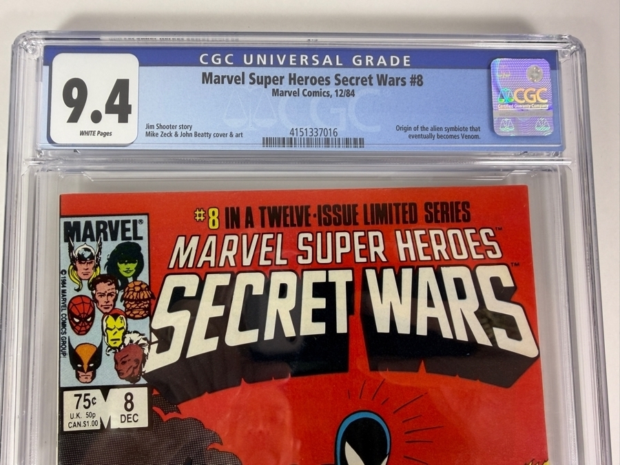 Marvel Super Heroes Secret Wars #8 Comic Book CGC Grade 9.4 Estimate $300 [Photo 2]
