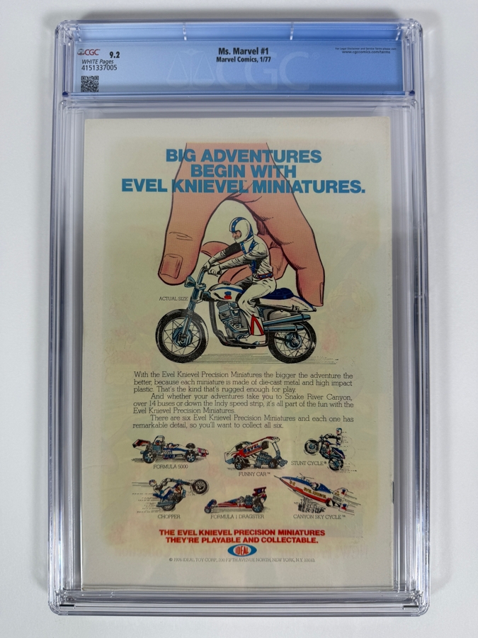 Ms. Marvel #1 (1977) Comic Book CGC Grade 9.2 Estimate $170 [Photo 3]