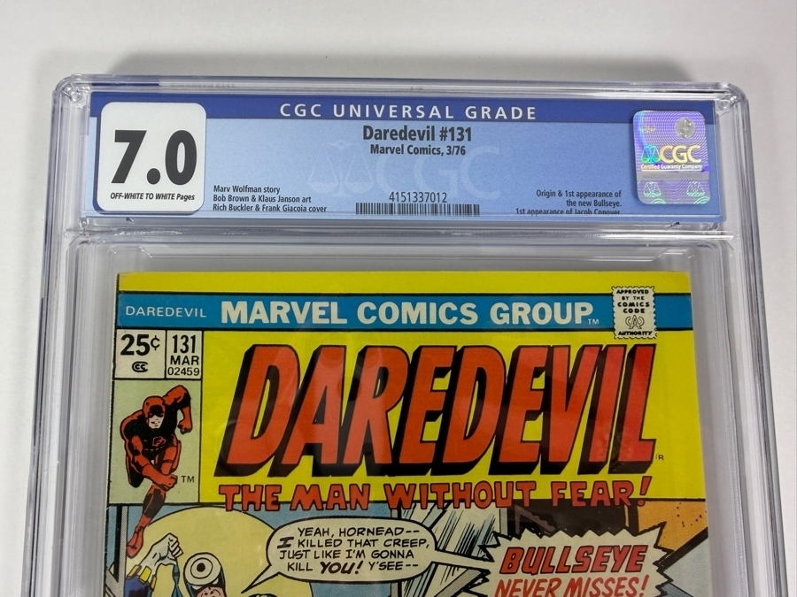 Daredevil #131 (Marvel Comics, March 1976) Comic Book CGC Grade 7.0 Estimate $275 [Photo 2]