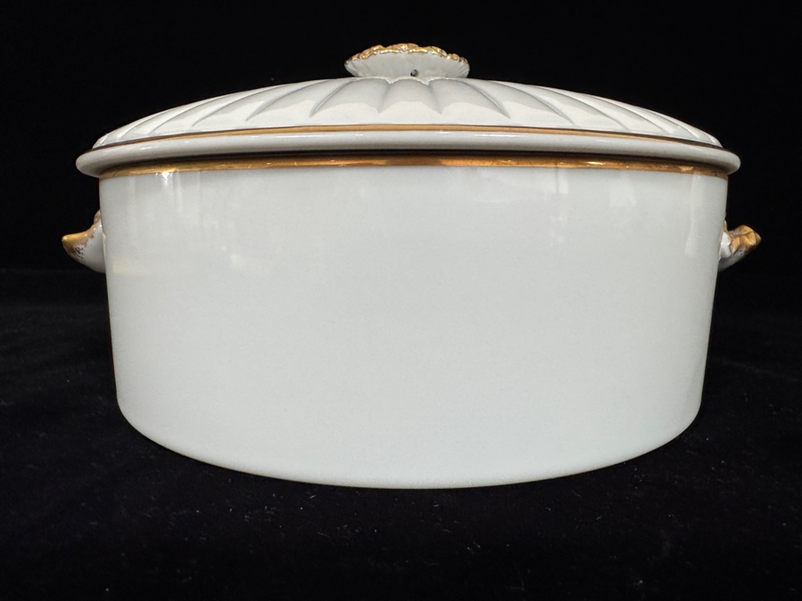 Vintage Shafford Golden Heirloom Porcelain Covered Casserole Dish 10.5'W X 5' [Photo 3]