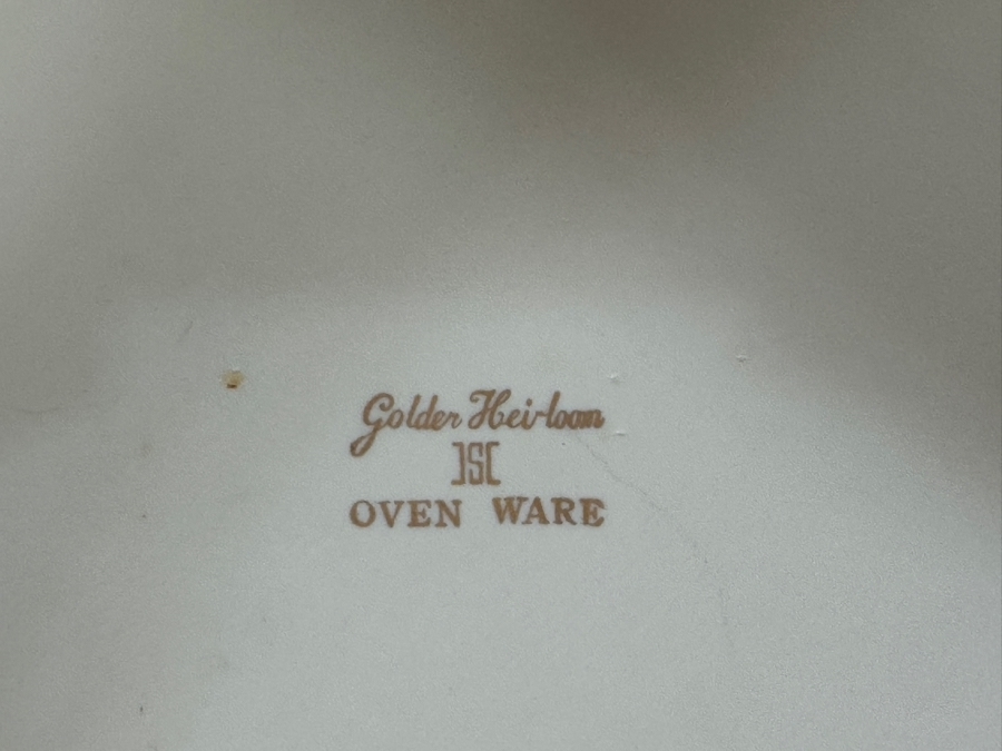 Vintage Shafford Golden Heirloom Porcelain Covered Casserole Dish 10.5'W X 5' [Photo 5]