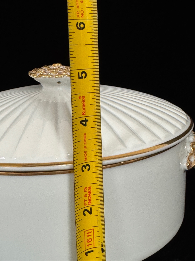 Vintage Shafford Golden Heirloom Porcelain Covered Casserole Dish 10.5'W X 5' [Photo 7]