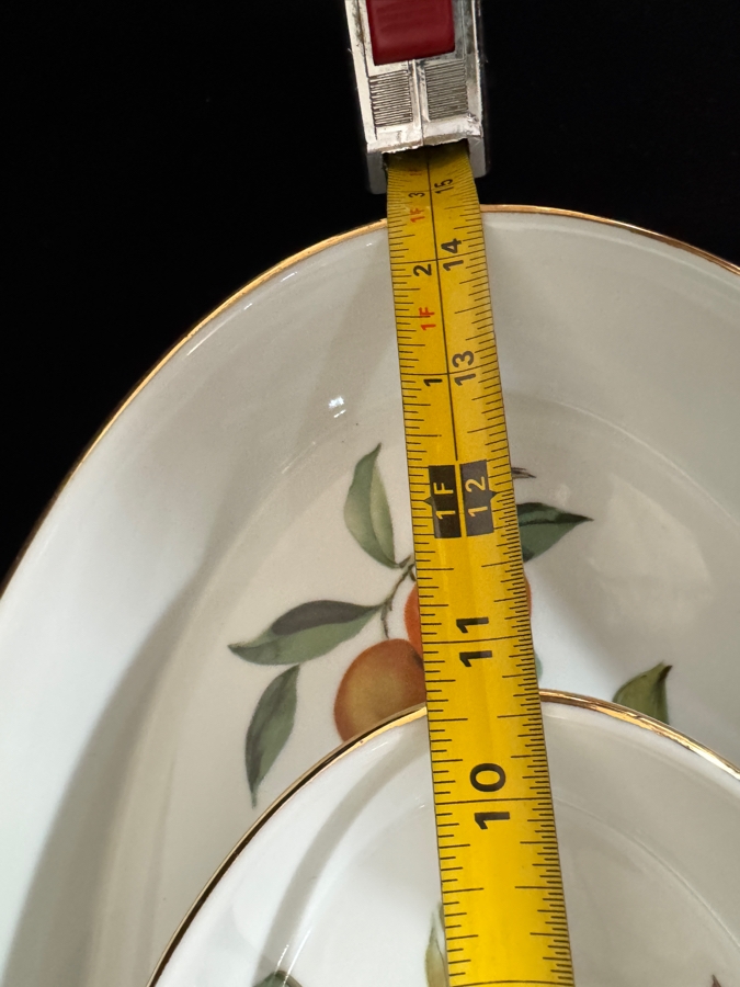 Pair Of Royal Worcester Evesham Gold Oval Baking Dishes 10.5' - 14'W [Photo 4]