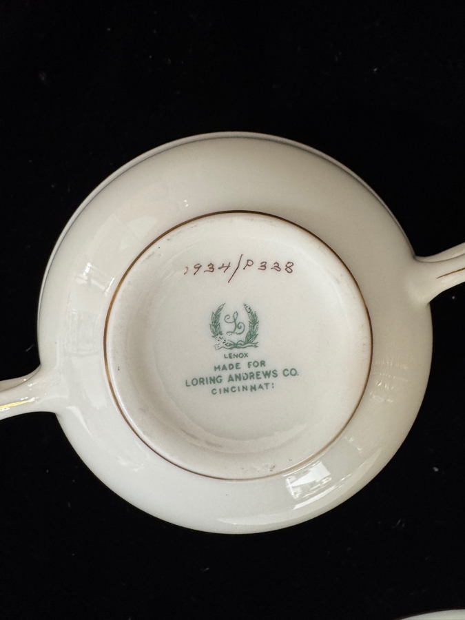 Vintage Lenox Imperial Pattern Porcelain Dinnerware Set [Photo 6]