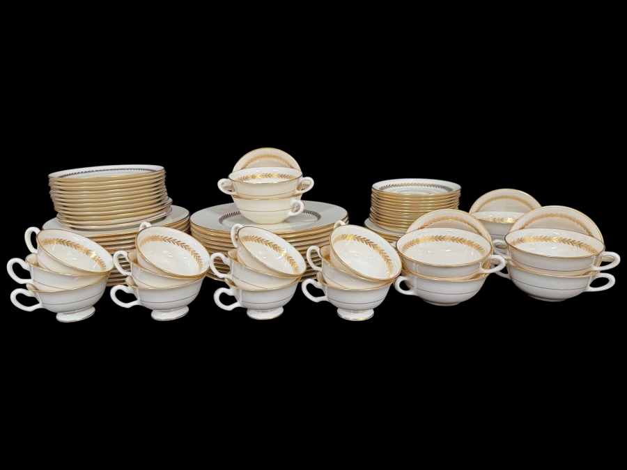 Vintage Lenox Imperial Pattern Porcelain Dinnerware Set