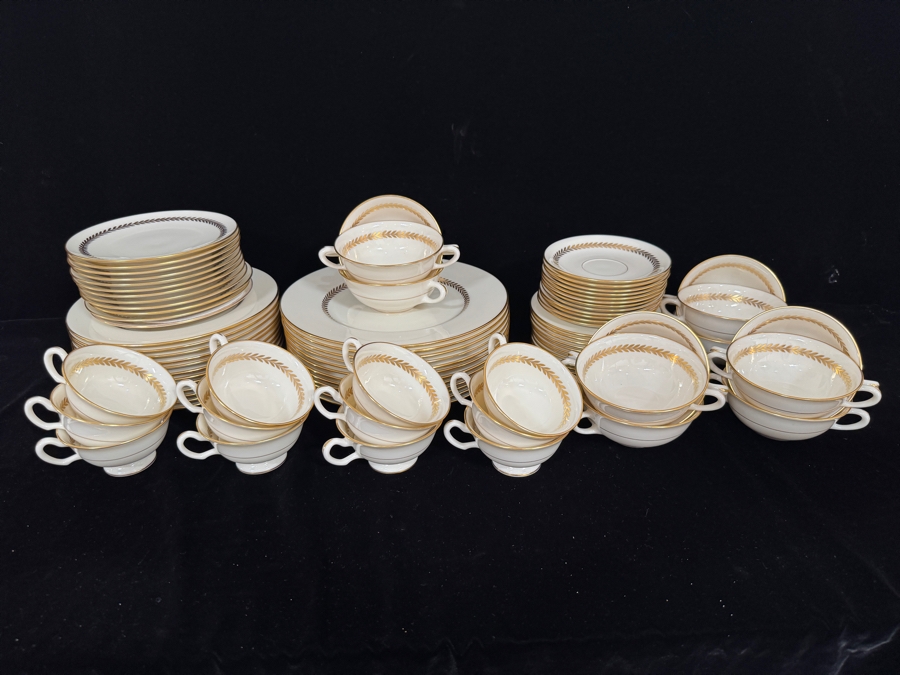 Vintage Lenox Imperial Pattern Porcelain Dinnerware Set [Photo 2]