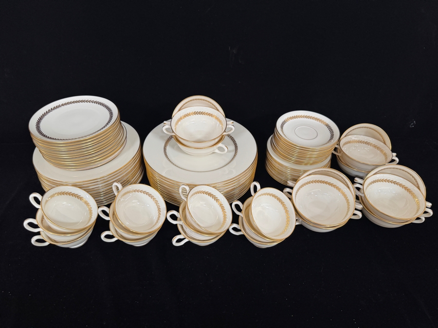 Vintage Lenox Imperial Pattern Porcelain Dinnerware Set [Photo 3]