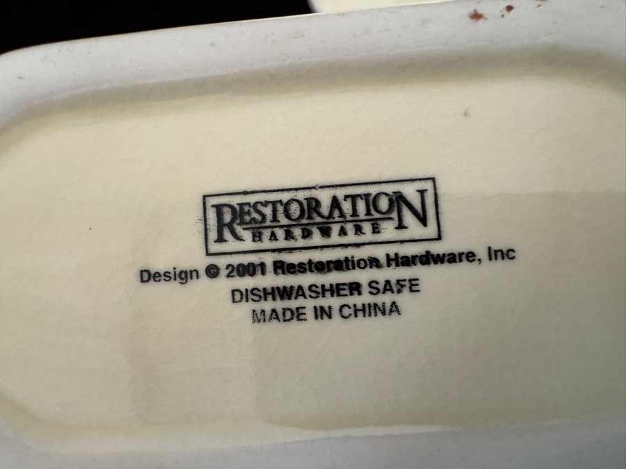Vintage Restoration Hardware Ceramic Tea For Two Condiment Tray Set [Photo 3]