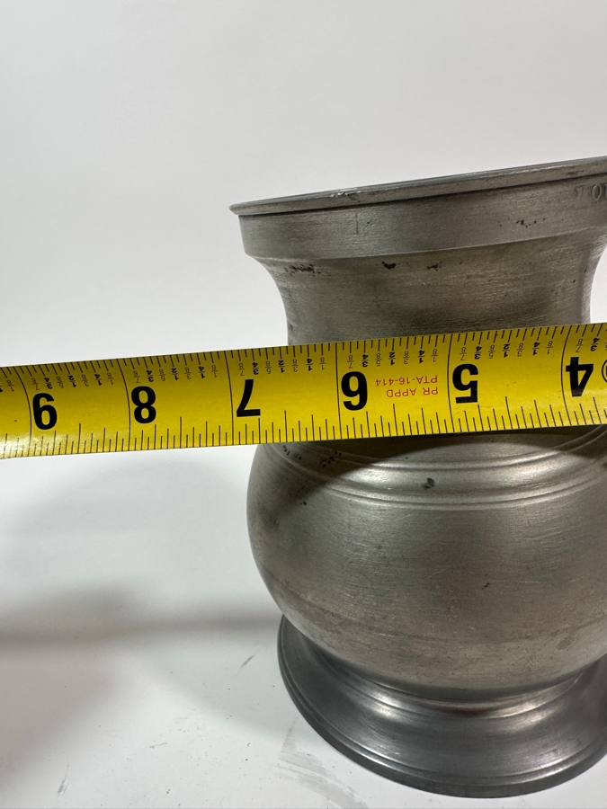 Antique English Set of 6 Pewter Baluster Measures Circa 19th Century From 2 1/8'H - 6 1/8'H  Appraised Value of $925 [Photo 7]