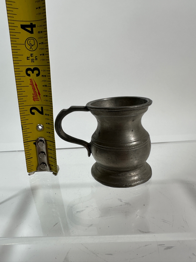 Antique English Set of 6 Pewter Baluster Measures Circa 19th Century From 2 1/8'H - 6 1/8'H  Appraised Value of $925 [Photo 8]