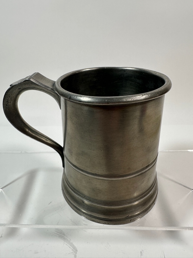 Antique English Pewter Pint Mug 4 3/8'H Appraised at $185 [Photo 3]