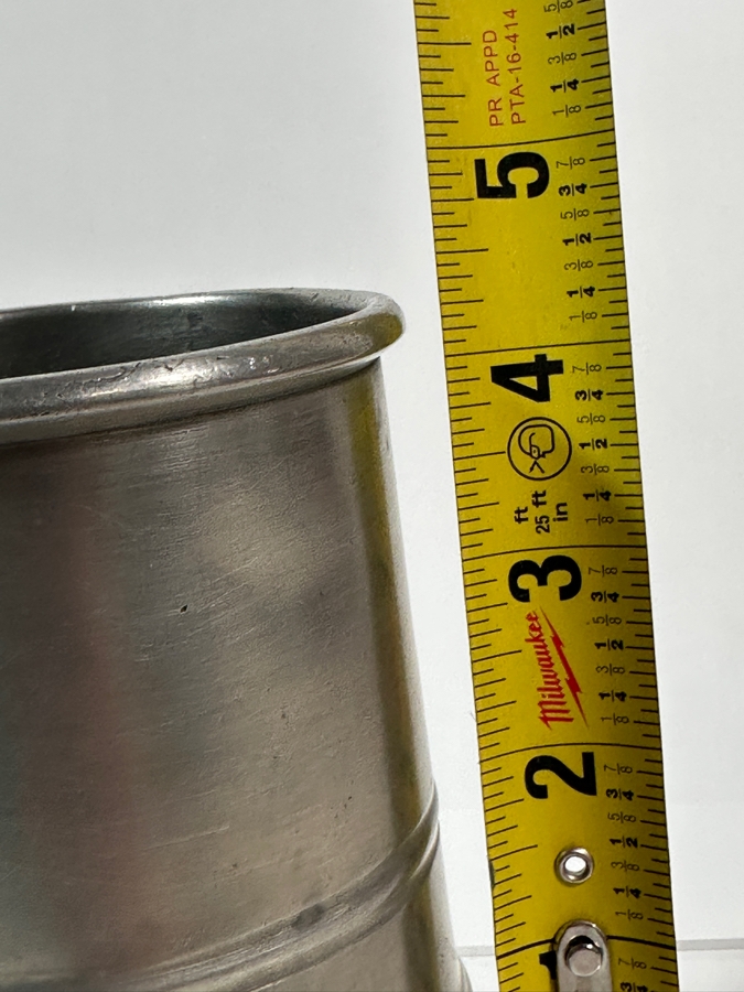 Antique English Pewter Pint Mug 4 3/8'H Appraised at $185 [Photo 6]