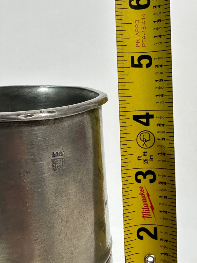 Antique English Pewter Pint Mug 4 1/4'H Appraised at $185 [Photo 6]