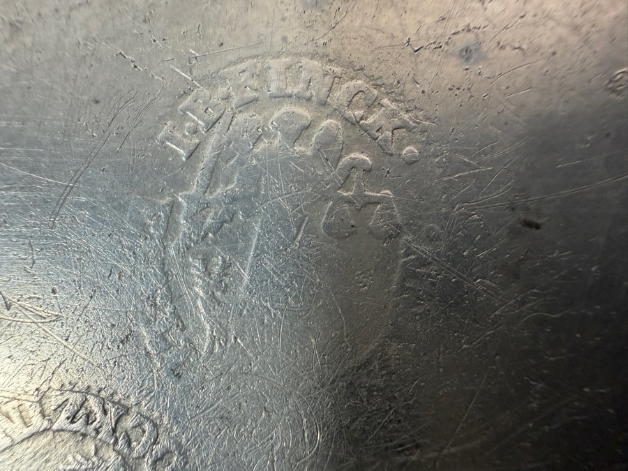 Antique Continental German Pewter Plate Marked 'I.B. Finck.' 8.5'D Appraised at $780 [Photo 8]