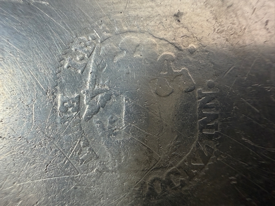 Antique Continental German Pewter Plate Marked 'I.B. Finck.' 8.5'D Appraised at $780 [Photo 12]