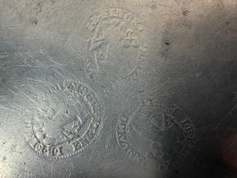Antique Continental German Pewter Plate Marked 'I.B. Finck.' 8.5'D Appraised at $780 [Photo 9]