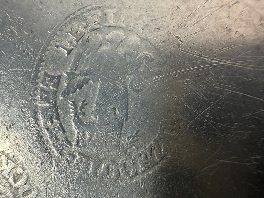 Antique Continental German Pewter Plate Marked 'I.B. Finck.' 8.5'D Appraised at $780 [Photo 11]