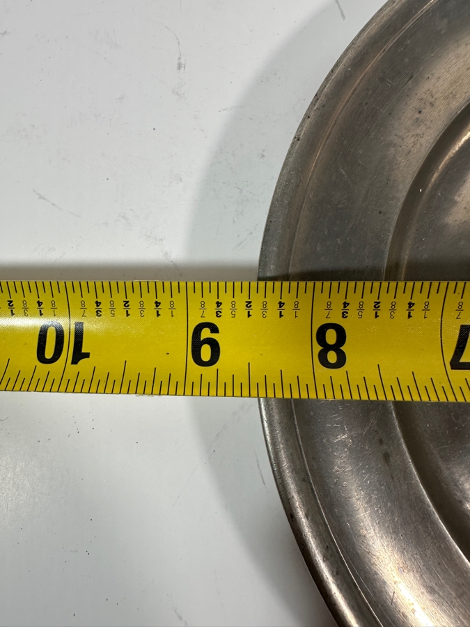 Antique Continental German Pewter Plate Marked 'I.B. Finck.' 8.5'D Appraised at $780 [Photo 6]