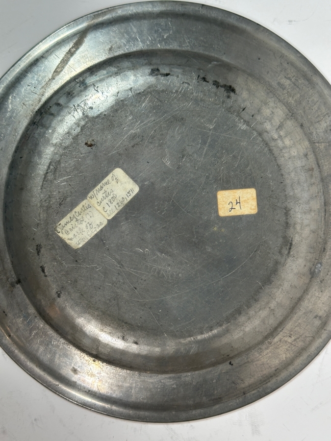 Antique English Pewter Plate Circa 18th Century Marked 'Curtis' 8.25'D Appraised at $910 [Photo 5]