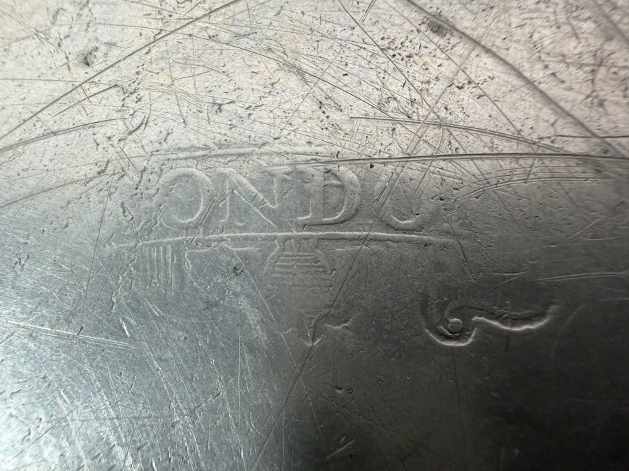 Antique English Pewter Plate Circa 18th Century Marked 'Curtis' 8.25'D Appraised at $910 [Photo 7]