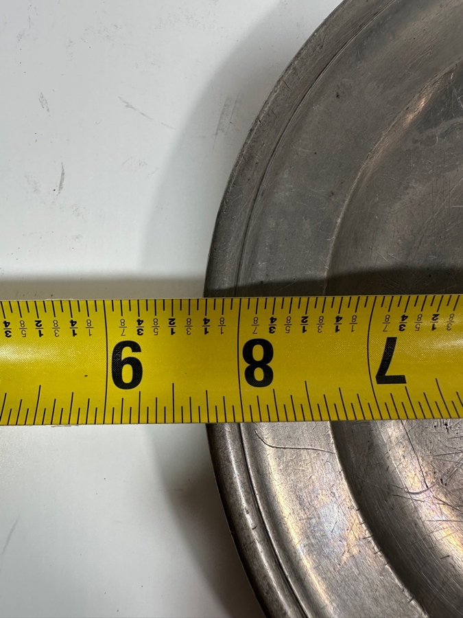 Antique English Pewter Plate Circa 18th Century Marked 'Curtis' 8.25'D Appraised at $910 [Photo 6]