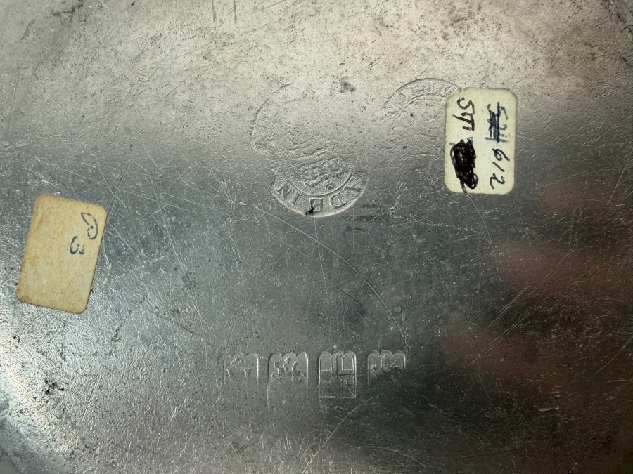 Antique English Pewter Plate Circa 20th Century Marked 'Made in London' 8 3/8'D Appraised at $490 [Photo 7]