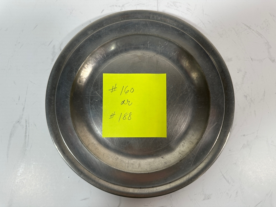 Antique English Pewter Dish Marked 'London' 8 3/8'D Appraised at $190 [Photo 2]