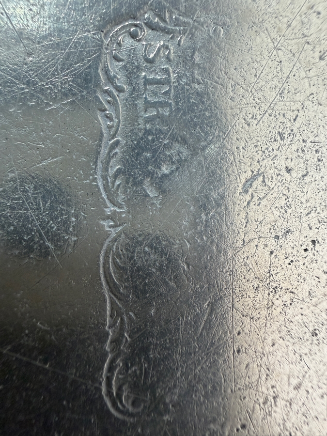 Antique English Pewter Robert & Thomas Porteus Plate Circa 18th Century Hallmarked 'Robert Porteus 1762' 9 3/8'D Appraised at $960 [Photo 8]