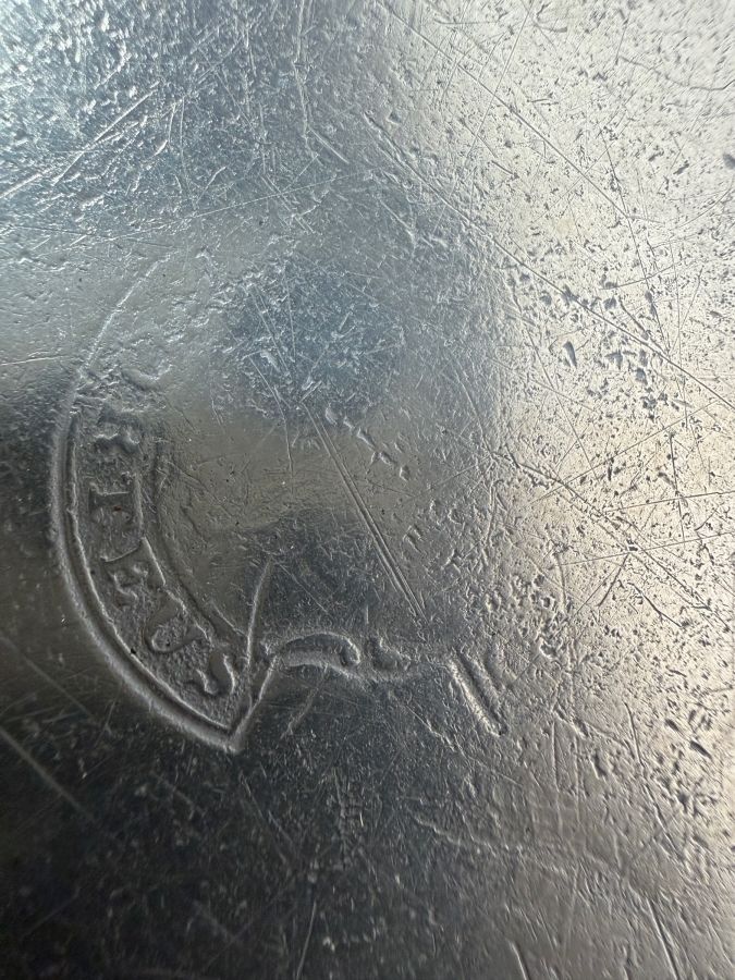 Antique English Pewter Robert & Thomas Porteus Plate Circa 18th Century Hallmarked 'Robert Porteus 1762' 9 3/8'D Appraised at $960 [Photo 7]