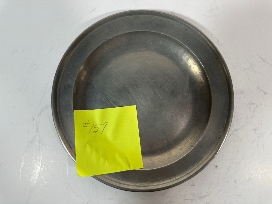 Antique English Pewter Dish Hallmarked 'TC' Marked 'Made in London' 8.24'D Appraised at $160 [Photo 2]