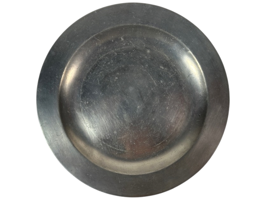 Antique English Pewter Plate 10 7/8'D Appraised at $665
